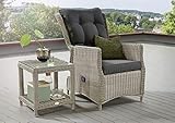 Destiny Balkonset CASA Relax mit Beistelltisch Merano Vintage Weiß