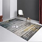 SUNYRDSM Teppich Jugendzimmer Kinderzimmer Teppiche 90x150cm Graygelber Möbel zubehör Modernes Erwachsenen Schlafzimmer Bett Teppich rutsch fest Schreibtisch Teppich