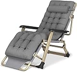 JIBELL Freizeitstuhl, Liegestuhl, Liegestühle, Zero Gravity Loungesessel, zusammenklappbar, Mittagspause, Liegestuhl, Liegestuhl, bis zu 300 kg belastbar (Farbe: Standard)