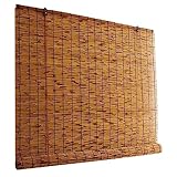 Bambus Rollos Natur Outdoor Wetterfest Bambusrollo Raffrollo 160 Breit x 200 Hoch 120 Breit X 140 Hoch lichtfilternde Jalousien Rollo Handgewebte für Balkon Büro Küche (Size : W50 x H150cm)