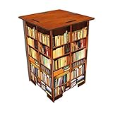 Werkhaus SH8244 Photohocker Motiv Bücherregal Hocker, Holz, bunt, 29.5 x 29.5 x 42 cm