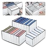 3 Stück Schubladen Ordnungssystem Kleiderschrank Schrank Organizer Aufbewahrungsboxen Stoff Kleideraufbewahrung & Organisation Nettjade Aufbewahrung Kleidung für Unterwäsche BH Socken Tshirts Jeans