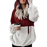 taimowei Schöne Massive Hoodie Pullovers Sweatshirt Herbst Frauen Campus Casual Sweatshirts Frauen Farbe Block/C/L