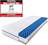 SMARTSLEEP Sleepin'Easy Taschenfederkernmatratze 90x200cm | Wendematratze mit Härtegrad H2 & H3, Weich bis mittelhart | 7-Zonen Matratze, ÖkoTex | Höhe 22cm | Wärmeregulierend, Atmungsaktiv