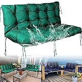 ZGLCQSGY Bankauflage Bezug wasserdicht Sitz Bankkissen Bankpolster Polsterauflage Auflage für Gartenbank Grün 150 x 50 x 50 cm