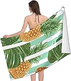 GYORI Mikrofaser Strandtuch Ananas Handtuch Groß 70x140 cm Tropische Frucht Strandtuch 3D Badetuch Strandhandtuch Schnell Trocknendes Weiches Strandlaken, Saunatuch, Reisehandtuch