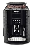 Krups EA8150 Kaffeevollautomat Essential Espresso | 1450 Watt | 1,7 Liter Wassertank | 15 bar | LCD-Display | 3 Temperaturstufen + 3 Mahlgrade | Schwarz