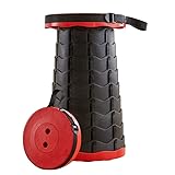 Qyrrvxy Klapphocker Faltbar 150 kg - Zweiten Generation Kunststoff Teleskophocker, Camping Hocker Belastung 180 kg für Outdoor Camping Angeln BBQ Drinnen Küche