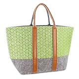 FRANK FLECHTWAREN Filz-Tasche Green Blossom