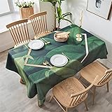 Blumentischdecke im Pastoralen Stil Haushaltsbaumwollleinen Tischdecke Verdickte wasserdichte Rechteckige Teetischdecke 140x220cm