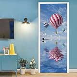 WLXWYXZB 3D Türaufkleber HeißLuftballon 80x210cm Türtapete Selbstklebend Türsticker -Fototapete Türfolie Poster Tapete DIY Selbstklebende Wandbild PVC Wasserdichte Tapete