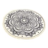 ORFOFE Teppich-Teppich Für Kinderzimmer Wohnzimmer-Teppich Bohemian-Teppich Bohemian-Wandteppich Mandala-Teppich Runder Teppich Bodenteppich Stuhl-Couch-Bezug Runder Teppich Im