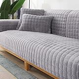 uyeoco Samt Sofabezug 1 2 3 4 Sitzer Couchbezug L Form Ecksofa /Couch überwurfdecke, Überwürfe Sofahusse Sofaüberwürfe rutschfest Sofa Abdeckung ( Color : D , Size : 70x70cm )