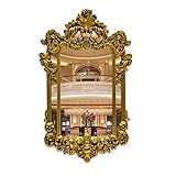 Traditioneller Retro-Wandspiegel Mit Gravur, Großer, Geschnitzter, Eleganter Badezimmerspiegel, Barock Inspirierter Dekorativer Schminkspiegel, Heimdekoration for Schminktisch, Schlafzimmer (Farbe :