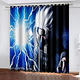 Vorhänge Schlafzimmer 3D Cartoon Junge Blitz Und Donner Blackout Curtain Verdunkelung 220x210 cm Gardinen Blickdichte Vorhänge Schlafzimmer Ösen Thermo Vorhang, Mit Muster Für Fenster Wohnzimmer