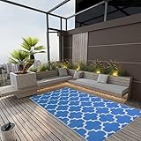 RAUGAJ Outdoor Teppich Blau 120x180 cm PP,Artikelfarbe-Blau