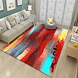 RUGMRZ Flickenteppich Waschbar Bettvorleger Schlafzimmer rutschfest Farbiger Teppich Jugend Raum zubehör rechteckig in verschiedenen Größen Rugs for Living Room 120X170CM