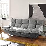 Lomadox Schlafsofa Schlafcouch ausklappbar, grau mit anthrazit,Sofa mit Bettkasten und Schlaffunktion, Bettsofa, Dauerschläfer-Sofa, Schlafcouch, Couch, BxHxT 216x104x108 cm