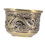 BESTonZON Drachen- Und Phönixbecher Vintage-Tassen Vintage-Geschenke Metall Weinglas Kelch Buddha Wasseropferbecher Personalisierte Schnapsgläser Teegeschirr Kleine Teetasse