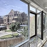 Rollos Fensterrollos mit Grauer Folie – Einseitig Durchsichtiges Rollo für Küche Büro Schlafzimmer Kinderzimmer, Wärmeisoliert (Size : 80x200cm/31.5x78.7in)