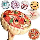 Fun Kissen | Donut XXL 45cm, Pop Corn, Pizza, Cookie Kissen mit GRATIS Geschenk Verpackt, sicheres Oeko-TEX Kinderkissen Material, Kopfkissen für Kinder, dekoratives & lustiges Kissen (Pizza XXL)
