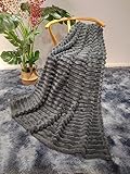 FEBE Kuscheldecke Dunkelgrau 160x200 cm Flauschig Tagesdecke Fleecedecke Flanell Decke Sofadecke Für Couch Wohndecke Wendedecke als Sofaüberwurf oder Wohnzimmerdecke