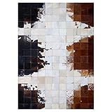 Teppich Kuhfell Patchwork, Teppich Rechteckigen Rindsleder Nähte Teppiche Wohnzimmer Schlafzimmer Nachttische Kreative Nordic Fashion Weiche Leicht Zu Reinigen Sitz Sofa Teppich Matten