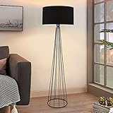 lux.pro Stehleuchte Neath Standlampe 1 x E27 Stehleuchte für Wohnzimmer Schlafzimmer Schwarz / Anthrazit