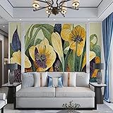 VOIV Maßgeschneiderte 3D Wallpaper Benutzerdefinierte 3D Moderne Garten Blumen Wandtapete Wandverkleidung Muster Tapete Fresko Papel Tapiz Kunst 150x105cm