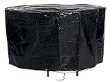 Gartenmöbelschutzhülle Schutzhülle Abdeckhaube Abdeckung für Gartenmöbel / Sitzgarnitur - Plane Gartenmöbelhülle Reißfest, wasserabweisend und UV-stabil (Rund)