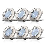 B.K.Licht – LED Einbaustrahler 6er Set – ultra-flache LED Einbauleuchten für den Innenbereich – mit geringer Einbautiefe