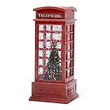 VOIRSONGE Weihnachts Laterne Schnee Laterne Weihnachten Wasser Glitzernde Schnee Telefon Zelle für Festival für Kinder,