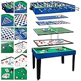 COLORBABY Mehrspieltisch, Holz, umwandelbarer Billardtisch, 12 Spiele, Kinderspielzeug, 6 Jahre, Brettspiele, Tischkicker für Kinder, Erwachsene (45596), 12 in 1 Tisch, 104 x 57.5 x 69 cm