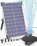 Solar Springbrunnen 7.5W DIY Solar Teichpumpe 2022 Upgrade mit 1.5 m Wasserleitung Solarbrunnen