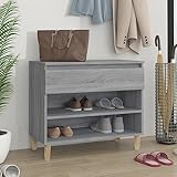 Schuhschrank 70x36x60 cm bearbeitet Holz Sonoma grau