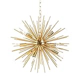 riess-ambiente.de 8-flammige Hängeleuchte SUNLIGHT 50cm gold aus Metall Hängelampe 40 Watt E14 Deckenlampe