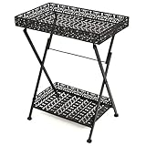 LIGTEX Nice Cool Klapptisch Teetisch Vintage Style Metall 58x35x72cm schwarz
