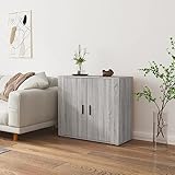 Youuihom Lagerschränke, Schränke für Tafelgeschirr, Mehrzweckschränke, Geeignet für Wohnzimmer, Schlafzimmer, Küche oder Bad, Sideboard Grau Sonoma 80x33x70 cm Holzwerkstoff