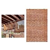 Bambus Sonnenschutz Außenrollo 100cm 120cm 160cm 200cm 240cm Bambus Raffrollo für Fenster und Garten, Sichtschutz Balkon Bambusrollo ohne Bohren,UV-beständig Outdoor Bambusrollo
