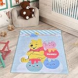 Disney Lizensiertes Produkt - Spielteppich Winnie the Pooh Hunny 125x95 cm - Teppich - Spielmatte für Kinderzimmer Home - Spezielles Design