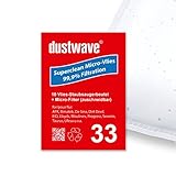 10 dustwave® Staubsaugerbeutel für Durabase Picco, Elenberg VC 2015, elta VC 0021, FAR Cyrius SC 3201 H, KHG BS 1400 MT, ok. OVC 200, Privileg 816.160, Progress PC 2102, Progress PC 2114…