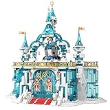 Ferventoys Klemmbausteine Bausteine Set EIS- und Schneeschloss Creative Castle Haus modellbausatz Schneestadt ModellBausteine 1098pcs Spielzeug Geschenk für Kinder Kompatibel mit Lego