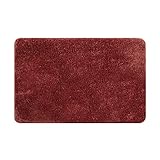 Amazon Brand - Umi Teppich Teppich Läufer Duschvorleger Teppich Wohnzimmer Schlafzimmer Badteppich rutschfest Waschbar 50x80cm Rot