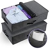 Hochwertige Unterbettkommoden, 2 Pack Storage Boxes, faltbares Unterbett-Aufbewahrungsbehälter 70x43x18 cm, für Decken, Jacken, Kleidung