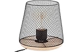 Schwarze Holzlampe aus Metall H23