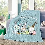Decken Lustige Zwerge Mit Bunten Eiern Frühlings-Osterblume Super Weiche Wohndecke Flauschige Überwurfdecke Für Couch Camping Reise 60'x50'