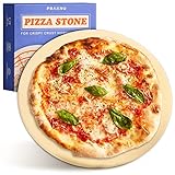 Pizzastein Rund 30 cm für Grill und Backofen - Für knusprigen Boden - Steinplatte aus Cordierit bis 900 °C - Wärme speichernd