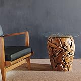 Möbel Bressmer Teakholz Wurzel Beistelltisch XILON Teak Wurzeltisch massiv Handarbeit Unikat Treibholz Couchtisch
