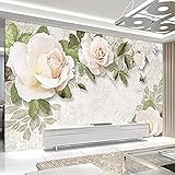 DEKii Wandbilder Selbstklebende Tapete Moderne 3D Stereo Blume Ölgemälde Fotomalerei Schlafzimmer Wand Ho 3D Tapete Kleister Dekoration Wandbilder Die Wand