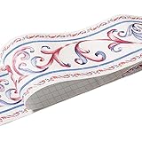 Allayu Taillenaufkleber, Bordüre, Wandaufkleber, Schlafzimmer, abnehmbare dekorative Tapete, Küche, Badezimmer, Fliesenboden, Hintergrund, Weiß